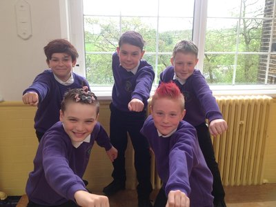 Image of Year 6 Crazy Hair day!
