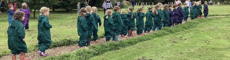 Image of EYFS begin their Forest School fun